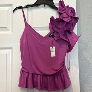NWT express peplum ruffle tank